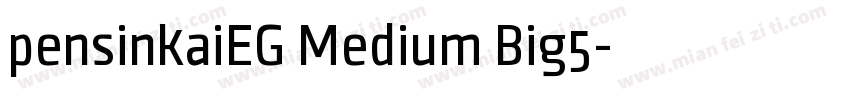 pensinkaiEG Medium Big5字体转换